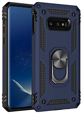 BestST Galaxy S10e Hülle, Samsung S10e Schutzhülle, Hülle Handyhülle Stoßfest Schutz TPU Doppelstruktur Fall Harte Rüstung Cover case Schale für Samsung Galaxy S10e mit Ständer(Blau)