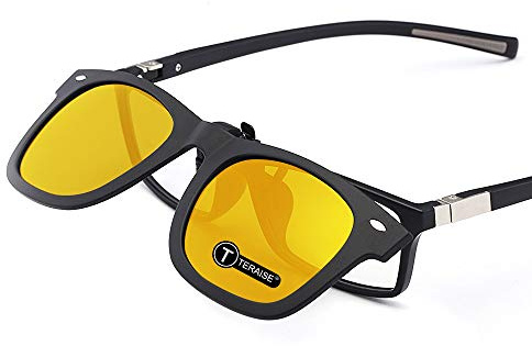 TERAISE Polarisierte Clip-On-Sonnenbrille mit Flip-Up Funktion,Geeignet zum Fahren Angeln Outdoor-Sport