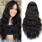 ColorfulPanda Perücke Schwarz Damen, Lang Gewellt Gelockt Locken Natürlich Für Frauen, Alltag Anime Cosplay Kostümparty Halloween Karneval Wigs