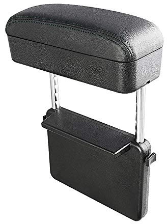 Muchkey Auto Armlehnen Universal Mittelarmlehne Kunstleder Aufbewahrungsbox Armlehne Mittelkonsole Armlehnen Autozubehör 1pc Black