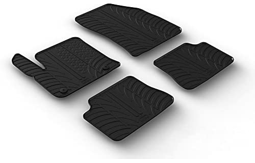 Gledring Satz Gummimatten kompatibel mit Peugeot e-208 II & Opel e-Corsa F 2019- / Mokka-e 2020- (T Profil 4-teilig + Montage-clips)