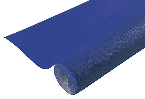 PRONAPPE - Réf. R802019I - Nappe jetable en papier gaufré - Rouleau de 20 M de long et 1,18 M de large - Gaufrage unique, esthétique et profond - Fabriqué en France - Couleur bleu marine