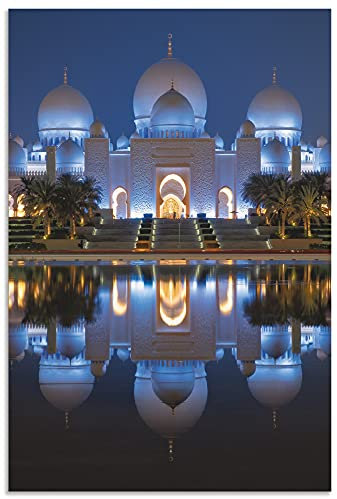 ARTland Wanddeko Wandbild Alu Verbundplatte für Innen & Outdoor Bild 40x60 cm Moschee Scheich Zayid Islam Muslimische Bilder Abu Dhabi U1YA