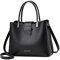 PORRASSO Mode Handtasche Damen Henkeltasche Schultertasche Frauen Umhängetasche PU Leder Beuteltasche Top Griff Taschen Schwarz