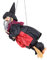 Halloween-Hexe zum Aufhängen, Stimmenaktivierung, Induktion, Horror Hexe auf fliegendem Besen, Halloween-Dekor-Stützen