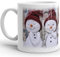 Weihnachts-Tasse für Kinder oder große Schneemann, niedlich, mit Wollmützen im Schnee, hochwertige Tasse, originelle Geschenkidee unter dem Baum für ein Lächeln auf das Frühstück.