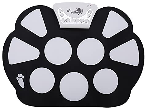 Batería Electrónica, Batería Enrollable Plegable Pure Sound Portable Real Sense 9 Almohadillas Para Jugadores