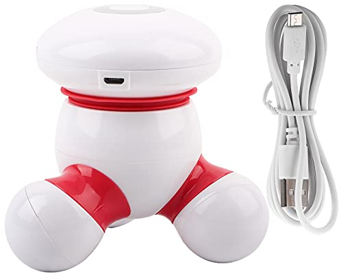 Elektronisches USB-Hand-Mini-Körpermassagegerät für Rücken, Nacken, Arme und Beine, Sanftes Vibrationsmassagegerät mit LED-Licht