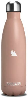 Duck'n Bouteille Isotherme Rose Uni, Bouteille Etanche 500ML, Gourde Isotherme, Bouteille Réutilisable, Bouteille en Acier Inoxydable, Thermos