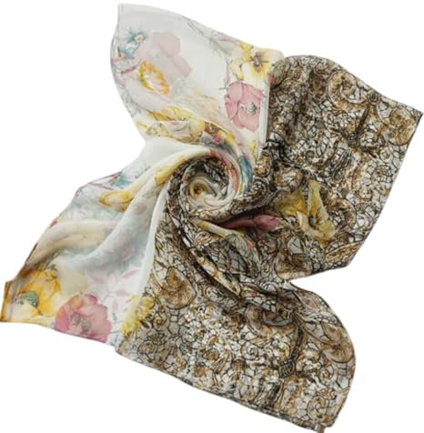 FAIRYGATE Tuch Damen Chiffon Schal Seidenschals Damen Leicht Seidentuch Silk Schal Halstuch Tuch Geschenk Frauen 38018