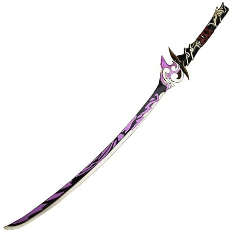 damdos Halloween Prop 40 Genshin Impact Cosplay Swords,Beelzebul Sword Sun Bird Raiden Shogun Mistsplitter Reforged Weapon Birthdays Gifts (Beelzebul)