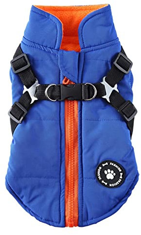 Hundemäntel für kaltes Wetter,Warme Hundeweste mit ßverschluss und Geschirr Wintermantel für kleine Hunde | ßverschluss-Hundejacke, Welpenmantel, kleine Hundekleidung, Hundemantel mit Geschirr Astound