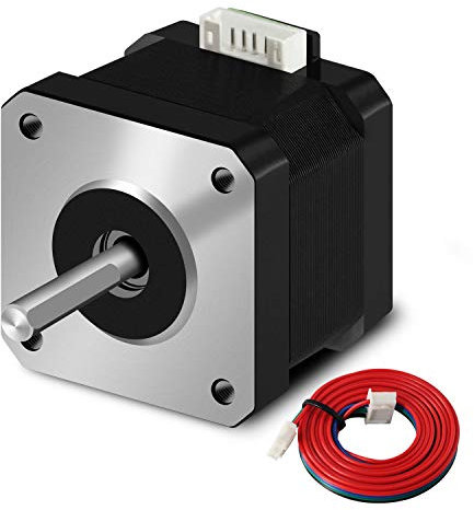 SIMAX3D Nema 17 Schrittmotor 42-40 Pancake (1 Stück/Pack) 1,5 A-3,8 V 2 Phasen 4 Drähte 1,8 Grad mit 1 Meter Kabel für Creality CR-10 10S Ender 3 3D-Drucker/CNC-Extruder und Y-Achse