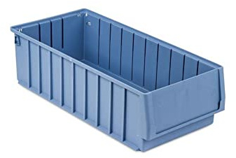 Regalkasten 500 BH mit Etikett & Schutzhaube | HxBxT 14x23,4x50cm | 12,6 Liter | Sichtlagerkasten, Sortimentskasten, Sortimentsbox, Kleinteilebox