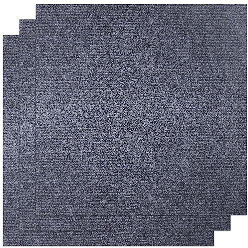 ZOFUN 30 Pcs Self Adhesive Carpet Tiles, 30 x 30 Carpets Floor Tile Easy to Peel and Stick, Anti-Slip Floors Carpet Tiles, Grey Carpets Tile for Floor in Office Living Room Bedroom