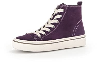 Gabor Damen High-Top Sneaker, Frauen Halbschuhe,Wechselfußbett,Best Fitting,Freizeitschuhe,Turnschuhe,Dark-Orchid(Panna),39 EU / 6 UK