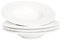 jinsongdafa Lot de 4 bols à pâtes, bols à soupe, assiettes creuses, 350 ml, bols à bords plats blancs, bols avec bord et bord, en porcelaine de qualité supérieure, meilleur cadeau, 28,8 cm gaufré