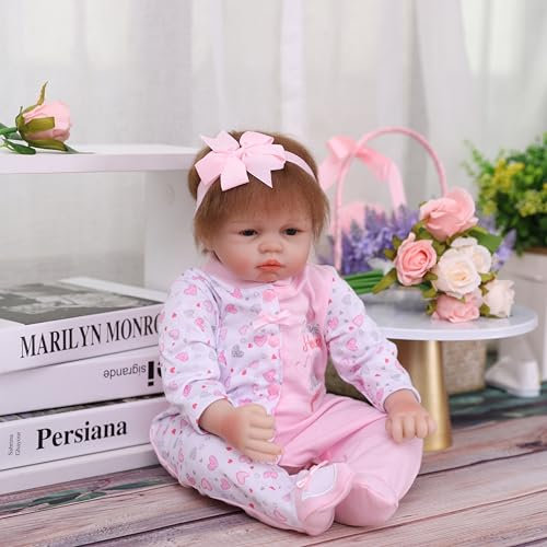 JIEBOTE 23 pollici 57 cm Reborn Baby Bambole Ragazzo come Vero Bambino Morbido Silicone Silicone Del Bambino Bambole Realistica Bambole Neonato Bambole Ragazzo Bambini Giocattoli