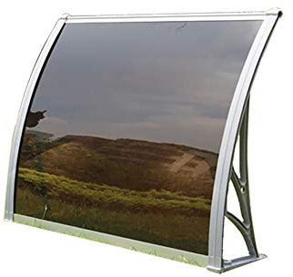 Tettoia per Porta Tettoia per Porta Tettoia per Porta Tettoia per Finestra Copertura per Riparo Antipioggia per Portico della Porta D'ingresso, Tenda da Sole Esterna Fissa in Policarbonato U