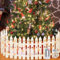 Weißer Kunststoffzaun,24 Stück Weihnachtsbaum Zaun,Lattenzaun Grenze Kunststoff,Weihnachtsbaumzaun für Kinder,Weiß Kunststoff Lattenzaun Deko,für Weihnachten Hochzeit Party Miniatur Garten Home