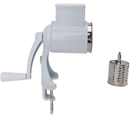 Manuelle Getreidemühle, Aluminiumlegierung, Edelstahl, Abnehmbare Handkurbel-Getreidemühle mit Tischklemme für Gewürze, Pfeffer, Mais (Stil 1)