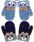 2Paar Handschuhe Kleinkinder 1-2 Jahre,Handschuhe Kinder 1 Jahr,Baby Handschuhe,Fäustlinge Baby Gestrickte Handschuhe Kinder 2 Jahre Cartoon,Fausthandschuhe Warme Fäustlinge für Kinder Mädchen Jungen