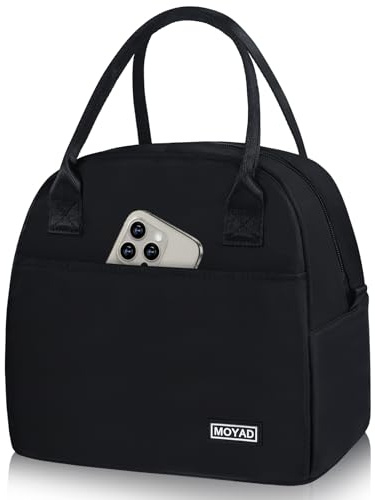 Moyad Borsa Termica 10L Impermeabile Interno in Alluminio Borsa Porta Pranzo Termico Frigo Portatile da Viaggio Picnic Campeggio All‘aperto, Bianco Sporco & Velluto a Coste | Grande capacità, lunga durata, design durevole, facile da trasportare, multiuso, stile mezzanotte