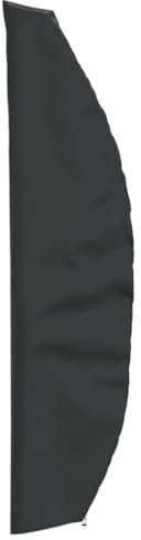 NQJIBUE Item-Housse de parasol de jardin noire 280 x 30/81/45 cm Oxford 420D, accessoires de meubles d'extérieur, housses de meubles d'extérieur