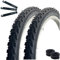 2 x VEE Rubber V185 20 Fahrradreifen Schwarz 50-406 (20 x 1.95) + 2 x passende Schläuche DV inkl. maxxi4you Reifenheber