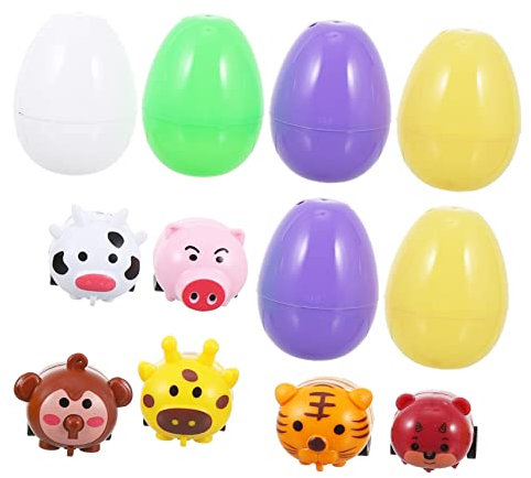 TOYANDONA 1 Set Tierwagen Eier Auto Ostereier Boxen Eier Boxen Verpackungsboxen Ei Form Geschenkboxen Pralinenschachteln Kunststoff