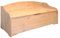 MA MAISON Cassapanca Baule in Legno Massello 100x41x67h cm con Schienale - Contenitore Portaoggetti in Abete, Antipolvere, da Interno e da Esterno - Per Giardino con Coperchio
