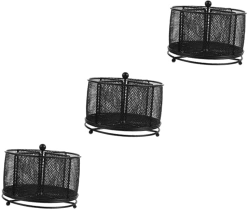 GLEAVI 3piezas Soporte Giratorio De Utensilios De Cocina De Metal Compartimentos para Cubiertos y Palillos Organizador De Encimera y Práctico para Almacenamiento