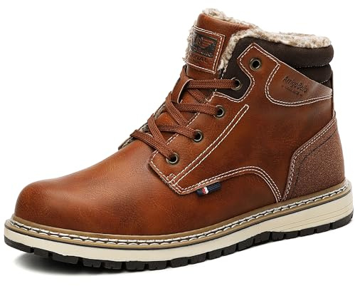 ARRIGO BELLO Bottes Homme Hiver Chaussure | Doublure en fourrure chaude, doublure en maille, antidérapante, respirante, durable, pour l'extérieur, bottine, confortable