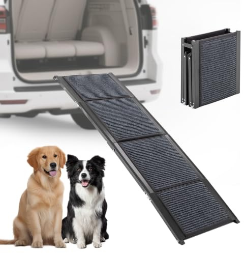 PawHaven Folding Dog Ramp 160X44CM | Non-Slip, For Cars Sofa Bed, Large & Small Dogs, Lightweight Portable, Dog Steps for Car