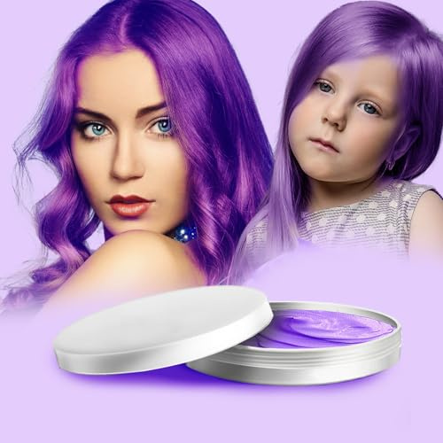 COLAYERIST Viola Gel Colorato per Capelli Uomo e Donna Lavabile, Colore Temporaneo Capelli per Bambini, Colore Capelli Temporaneo, Crema Colorata Capelli per Feste o Cosplay