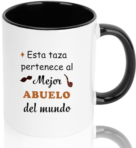Yeeaulpa Regalo Abuelo Taza Dia Del Padre y Abuelo Regalo para Abuelos Cumpleaños Original Regalos Abuelos Primerizos Personalizado Día Del Padre Halloween Navidad Reyes San Valentin
