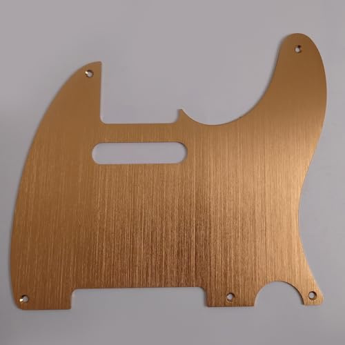 Guitar Pick Guard, Battipenna in alluminio Telecaster a 5 fori for chitarra elettrica. Multicolor messicano americano(Rose Gold)