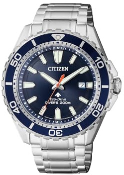 Citizen Herren Analog Solar Uhr mit Edelstahl Armband BN0191-80L, One Size, Silber