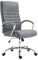 CLP Bürostuhl ergonomisch Valais Kunstleder, moderner Schreibtischstuhl, höhenverstellbarem Sitz und Einer Belastbarkeit von 136 kg, Farbe:grau