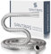 SANTRAS® Metall Duschschlauch DELUXE 1,00 m lang mit Wassersparer in Chrom– Besonders hochwertiger und verdrehsicherer Brauseschlauch mit DURCHFLUSSBEGRENZER in Edelstahloptik