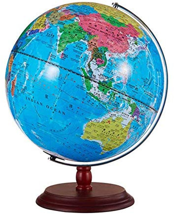 Floating Globe Sphere map Globe with LED Lights World Map Desktop Decoration Blue Earth,Model 12 Inches