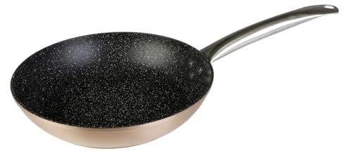 WECOOK! Professional Sartén Aluminio Forjado 28 cm, Inducción, Antiadherente Ecológico sin PFOA, 2,8 mm Espesor, Mango Acero Inox., Color Cobre, Apta Todas las Cocinas, Vitrocerámica, Gas, Horno