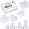 Pzsmocn 120 Stück M4 PC Transparent Acryl Schrauben und Muttern Kit. M4 * 4mm / M4 * 6mm / M4 * 8mm PC Transparent Acryl Phillips Kreuzpfanne Hand Festziehen Runde Schrauben und Sechskantmuttern Kit.