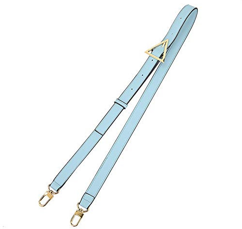 Asudaro Damen Schultergurt 99-122cm Verstellbare Tragegurt Taschen Strap PU-Leder Taschengurt Trageriemen Umhängegurt Schulterriemen mit 2 Karabinerhaken DIY Handtaschen Zubehör hellblau