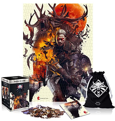 The Witcher 3: Wild Hunt Monsters | 1000 Piece Jigsaw Puzzle | Includes Poster and Bag | 68 x 48 | for Adults & Kids Age 14 Years and Up | Perfect for Christmas and Birthday Present | Game-Artwork