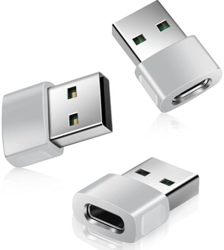 BASESAILOR iPad Mini 7 Charger Adapter 3Pack,USB to USB C Car Adaptor,Type C Female to A Male Converter for Apple iPhone 16 16e 15 14 Pro Max,iWatch 10,Macbook,Laptop,Galaxy S25 S24 A54 Z Fold Flip