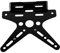 Motorrad Kennzeichenhalter,MoreChioce Aluminiumlegierung Motorrad Nummernschildhalter 168mm x 160mm Halteplatte Halterung für Motorrad Roller,Schwarz