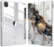 FINTIE Hybrid Hülle für iPad Pro 11 2022/2021 (3./4. Generation) mit Stifthalter - Stoßfeste Schutzhülle mit transparenter Hartschale auf der Rückseite für iPad Pro 11 2020/2018, Trüber Marmor