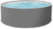 Paradies Pool Griza Einzelbecken rund, 400x120cm (Ø x H), Stahlwandpool grau, Poolfolie in grau 0,8 mm, Handlauf, inkl. Skimmer Set, Swimmingpool, Menge: 1 Stück