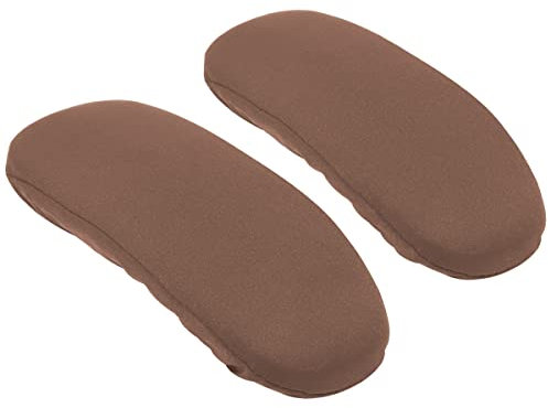 FERCAISH 2 Stück Bürostuhl-Armlehnenbezüge, abnehmbar und langlebig, elastische Rollstuhl-Armlehnen-Schonbezüge – waschbare Schwamm-Armlehnen-Pads für Zuhause, Büro, Stühle (braun)
